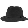 Hut Breiter Breiter Cappello in feltro per esterni, cappello da trekking, 100% lana, impermeabile e pieghevole, con rivestimento in pelle, per uomo e donna, antracite., 61