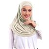 ihvan online, Hijab Sciarpe da donna, pronte da indossare, sciarpa leggera e confortevole, turbante istantaneo, jersey, precucita, Crema, taglia unica