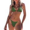 CMTOP Costumi da Bagno Donna Sexy Costume Due Pezzi Bikini Set Triangolo Costum da Bagno Halter Bikinii Top Vita Bassa Perizoma Costum da Spiaggia Regolabile Bikini Mare Brasiliana