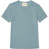 Engel Natur | T-shirt per bambini sottoveste | 70% lana (kbT), 30% seta | Certificato GOTS, Blu montagna, 104