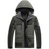 TOKYMOON Giacca Montagna Uomo Giacca Trekking Donna Parka Giacca Softshell Mantieni Caldo Giacche Sportive Traspirante Giacca da Sci Impermeabile Antivento Cappotto Invernale (L, Army Green)