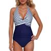 Generico Costume Donna, Costume da Bagno Donna Estivo Taglie Forti per Monokini Push-Up Vintage Intero con Controllo della Pancia Retro Beachwear Pezzi 1 Swimsuit Spiaggia Estate Sexy