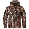 CARWORNIC Giacca mimetica da uomo Real Tree Outdoor Jagd Softshell impermeabile militare tattica in pile con cappuccio