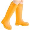 Generisch Stivali da pioggia da donna, per attività all'aperto, casual, comode, in gomma con tacco basso per escursioni, campeggio, abbigliamento quotidiano, giallo., 37 EU