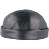Bullani Berretto docker | Cappello da marinaio in 100% pelle - Prodotto in Germania - Comodo e delicato sulla pelle - Marrone (61, Marina)