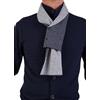 Marenza Sciarpa Uomo Misto Cashmere Made in Italy Sciarpino Bottoni Bicolore Donna Scaldacollo Cachemire Invernale Unisex Lana Merino Grigio Beige Scialle Calda Taglia Unica Pashmina (Giglio Blu)