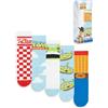 Disney Calzini unisex Toy Story, set da 5 | Stampe multicolori di Pizza Planet e personaggi | Abbigliamento quotidiano | Varie fantasie in rosso, blu, bianco, verde, giallo Merch