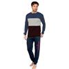 Australian Pigiama Lungo Uomo in Caldo Cotone in Vari Modelli E Taglie dalla M alla 2XL, Pigiama Maschile (2XL (52), AI734-Blu Scuro/Bordeaux)