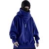 Udbeksid Felpa Ninja Uomo Oversize con Cappuccio Balaclava Passamontagna Hoodie Invernale Calda Morbida Y2K Streetwear Ampia Maniche Lunghe Casual