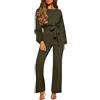 Yekdmxop Tuta Da Donna Elegante Tute Donna Eleganti Da Cerimonia Maniche Lunghe Tailleur Donna Baggy Pantalone Curvy Tinta Unita Completo Donna Cerimonia Cocktail Jumpsuit a Gamba Larga Abiti Da Sera Interi