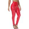 NewL Leggings da Donna a Specchio in Finta Pelle Verniciata Riflettente Lucido Elasticizzato stringono i Pantaloni a Vita Alta Sottile