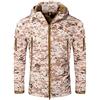 Memoryee Uomo Tattico Camouflage Softshell Giacca Outdoor Militare Pile Fodera Impermeabile Antivento Giubbotto con Cappuccio/Desert camouflage(new)/M