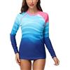 VAYAGER Rash Guard Maglia da Nuoto da Donna con Protezione UV, a Maniche Lunghe, ad Asciugatura Rapida, UPF 50+, per Acqua, Spiaggia, Surf, Nuoto