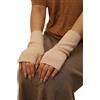 Prettystern Donna Scaldamani Guanti Dita Scoperte in Cashmere 100% Cachemire Polsini Manicotti