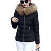OMZIN Caldo Giacca Invernale Da Donna Parka Giacca Cappotto Corto Con Cappuccio In Pelliccia Giacca Trapuntata Cappotto Invernale