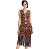 BABEYOND 1920s Abito con Frange e Paillettes Il Grande Gatsby Vestiti Donna Anni '20