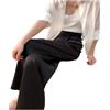 ERHTGUO Pantaloni Donna Estate Seta Gelata Pantaloni A Gamba Larga in Raso for Donna Pantaloni Dritti da Abito in Seta Estiva Eleganti Casual Lunghi Primaverili