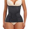 Hyuceng 3 in 1 Fascia Post Parto, Post-Partum Supporto per Pancia/Vita/Bacino, Ventre per Postnatale Cintura Addominale Donna, Pancera Post Parto Dopo Il Parto Regolabile, Traspirante (Nero, XXL)