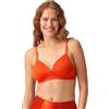 Naturana® Reggiseno morbido senza ferretto con ciotola [coppa A-D] vestibilità ottimale e massima tenuta grazie al taglio e alle spalline larghe, reggiseno da donna senza ferretto, arancione