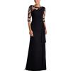 Cocila Abito Lungo Boho Floreale da Donna Abito da Sposa da Donna in Pizzo Tinta Unita Girocollo a Manica Media Vestito 800