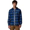 Columbia Camicia Uomo Flare Gun Velluto a Coste, Plaid Bordo Blu Montagna sentieri, S