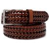 Emila Cintura intrecciata cuoio uomo Cinta con fibbia 3,5 cm forata per jeans pantaloni abiti artigianale classica Casual Belt elegante moda da ragazzo 125
