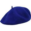 Melegari Berretto Basco Donna | 100% Lana | Margie Beret | Made in EU (Blu Royal 110)