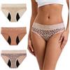 INNERSY Mutande Mestruali Donna Flusso Leggero Vita Media Pizzo Pacco da 3 | Slip Ciclo Mestruale Cotone, Mutandine Assorbenti Riutilizzabili, Intimo Gamba Alta, Culotte Lavabili, Protezione Extra
