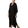 YouKD Caftano lungo da donna, stile bohémien, cardigan da spiaggia, copricostume da bagno, vestaglia taglie forti, a nero, Etichettalia unica