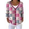 Gienslru Cardigan Donna Elegante Maglione Golfino A Lungo Pullover Maglioni con Scollo Aperto Sul Davanti Rosa Maglieria Leggero Cappotto, Casual Oversize Maglia Giacca Softshell Autunno Di Natale Invernale