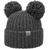 LIERYS Double Pom Berretto a Maglia con Doppio Pompon unicolore Prodotto in Germania Donna Autunno Inverno