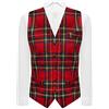 King & Priory Tradizionale gilet rosso e giallo tartan scozzese, scozzese, Stewart, Burns Night