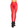 Koucla Fashion Design - Leggings termici da donna, effetto pelle, effetto bagnato, Colore: rosso, L-XL