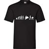 shirt84 T-shirt da uomo Evolution con passeggino - shirt84.de Nero L