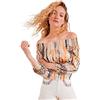 Desigual BLUS_Savanna Camicia, Colore: Arancione, XXL Donna