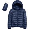Laquieio Piumino Donna 100 Grammi Leggero con Cappuccio Piumini Elegante Giacca Ripiegabile Donna Giacconi Invernali Taglie Grandi Cappotto Ultraleggero Pesante Giubbotti Imbottiti Giubbini