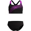 Speedo Costume da bagno da bambina con logo Medley, 2 pezzi, Diva, 7-8 Anni
