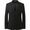 YFFUSHI Blazer da Uomo in Lino Giacca Sportiva Leggera con 1 Bottone Giacche da Abito Casual in Tinta Unita Primavera Estate