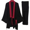 KINMBRA un-brand Kimono Giapponese da Uomo in Cotone Hanfu Abito da Pigiama Antico Plus Size Abbigliamento Zen Abbigliamento taoista (Taglia L, B)