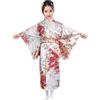 Generico Vestito Bambina Elegante Kimono Bambina Giapponese Abito Per Bambina Kimono Per Ragazze Abiti Per Bambini Abiti Tradizionali Per Bambini Giapponesi Vestito Giapponese Bambina (Z-White-A, 5-6 Years)