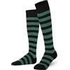 Mysocks Calze al ginocchio unisex a righe in cotone extra fine pettinato | Punta senza cuciture | Cinturino in morbido lattice