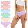 Uizuooy Mutande Donna Cotone Vita Media Slip Pacco da 6 Multicolor-UN7 XL