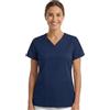 B-well ANGELICA Casacca da donna Cura - Tunica medica con scollo a V, tasche funzionali, traspirante e facile da pulire, abbigliamento da lavoro per clinica e pratica, Blu scuro, 4XL