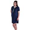 Premamy - Camicia da Notte per Premaman, Modello Estivo in Cotone, Aperto Davanti per Allattamento, Pre-Post Parto