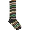 Gallo - Calze Lunghe Uomo Cotone Nero Righe Multicolor