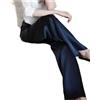 ERHTGUO Pantaloni Donna Estate Seta Gelata Pantaloni A Gamba Larga in Raso for Donna Pantaloni Dritti da Abito in Seta Estiva Eleganti Casual Lunghi Primaverili