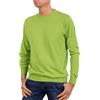Marenza Girocollo Uomo Manica Lunga Misto Cashmere Seta Made in Italy (L, Verde)