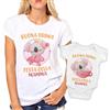 Puzzletee - Coppia Maglietta e Body Festa della Mamma - T-Shirt Donna e Tutina Neonato in Cotone, Leggere e Traspiranti - Stampa Resistente - Idea Regalo Speciale - (Koala, Bianco)