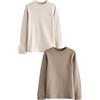 NEXT Ragazzo Confezione da 2 maglie termiche a maniche lunghe | Bambino, Con comoda pesantezza 0, 5 tog, camicie o maglioni, Realizzati in comodo misto cotone a coste
