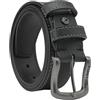 No Limits No Limtis Cintura Uomo in Vera Pelle con Doppia Cucitura, Alta 4 cm, Fibbia Nickel Free, Accorciabile, Con Scatola, Nero